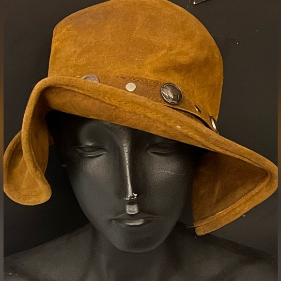 Minnetonka Outback Buffalo Nickel Suede Leather Cowboy Hat